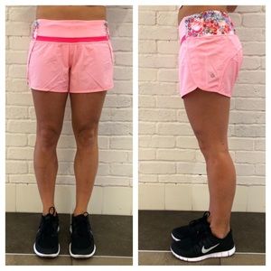Lululemon Run Times Short in Pink Floral 🌷 size 4